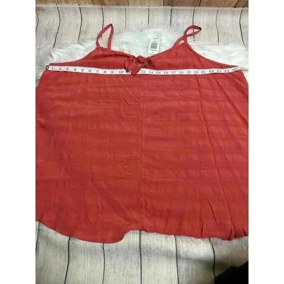 Torrid Plus Size Sophie Textured Woven Bow Front Swing Cami Tank Peach Size 3 - Picture 4 of 6
